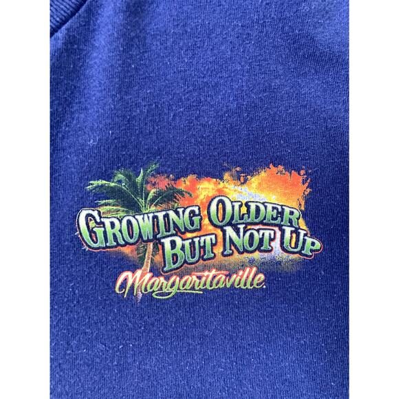 Margaritaville T-shirt Mens Large Blue Parrots Drinking Seniors Key West Merch - Picture 3 of 9